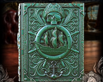 Ghost Pirate Dice Storage Tome, Rolling Tray, MTG Deck & Minifigure Organizer