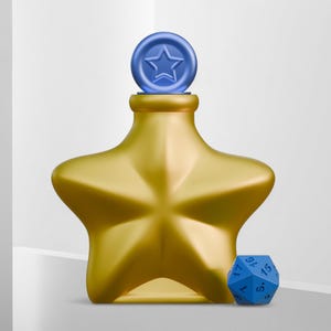 Astral Star Potion Dice Holder, RPG Dice Container for Roleplaying Games, DnD Pathfinder and Board Games, Fantasy Tabletop Gaming