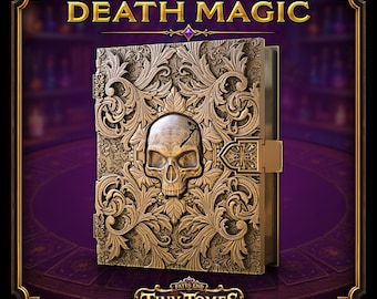 Death Magic Tiny Tome Deck Box | Trading Card Holder, DnD Dice Box, MTG Storage Case