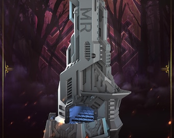 Torre de dados de ciencia ficción, juego de rol de fantasía para juegos de mesa, DnD y de mesa