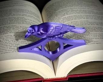 Raven Page Holder, 3D Printed Fantasy Crow Gift for Book Lovers