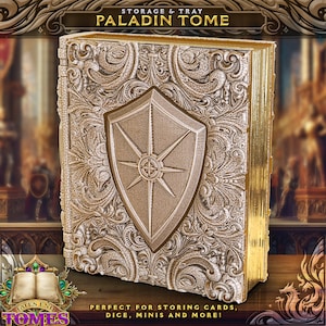 Paladin Würfelaufbewahrung Wälzer, Würfelaufbewahrung & Minifiguren Aufbewahrung für Rollenspiele, DnD und Magic the Gathering MTG Kartenaufbewahrung