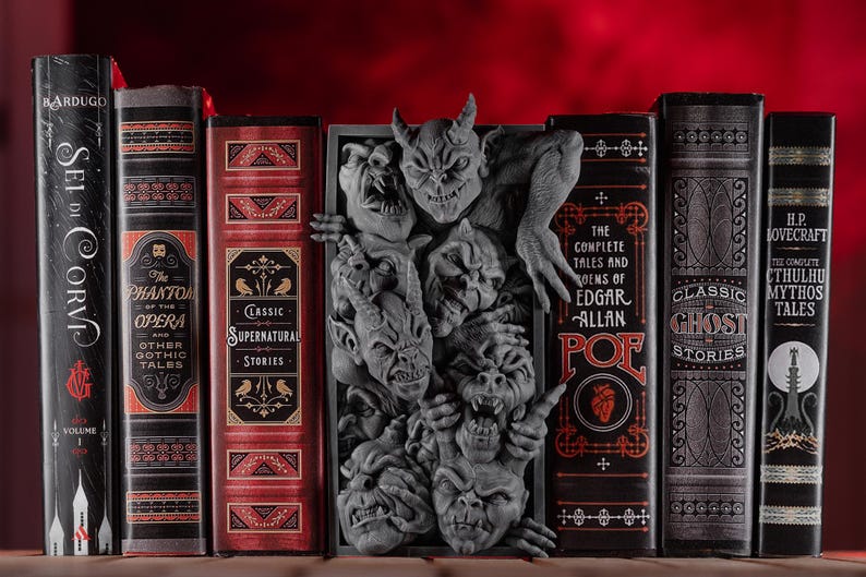 Demon Imps Booknook, Fantasy Bookshelf Decor, 3D Printed Monster Book ...