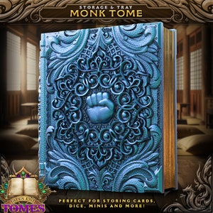 Mönch Würfelaufbewahrung Wälzer, Würfelaufbewahrung & Minifiguren Aufbewahrung für Rollenspiele, DnD und Magic the Gathering MTG Kartenaufbewahrung
