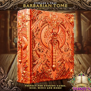 Barbarian Würfelaufbewahrung Wälzer, Würfelaufbewahrung & Minifiguren Aufbewahrung für Rollenspiele, DnD und Magic the Gathering MTG Kartenaufbewahrung