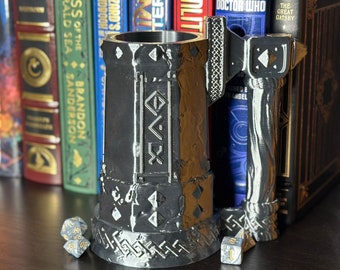 ドワーフ ミシック マグ 缶ホルダー、DnD ドリンク コンテナ、ダンジョンズ アンド ドラゴンズ パスファインダー RPG テーブルトップ ゲーム、ロール プレイング ゲーム コスプレ 小道具