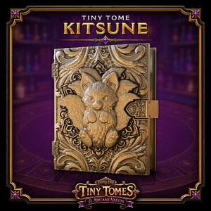 Kitsune Tiny Tome Deck Box | Samlarkorthållare, DnD-tärningslåda, MTG-förvaringsfodral