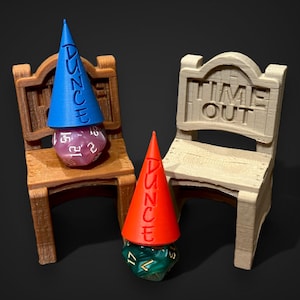 Chair of Shame Dice Jail, &quot;Time Out&quot; D20 Jail For TableTop Roleplay Gaming, Custom Made to Order D&D Gift