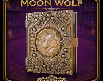Wolf Tiny Tome Deck Box | Trading Card Holder, DnD Dice Box, MTG Storage Case