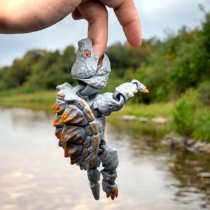 Flexibel Alligatorsköldpadda, ledad 3D-printad sköldpadda, Fidget-skrivbordsdjur