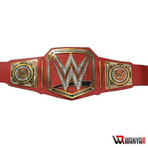 Universal Champion Replica Red Belt World Heavyweight Champion 2mm Brass Plates