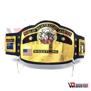 NWA World Champion Title Replica Belt - High Quality Fan Gear 2mm Brass Plates