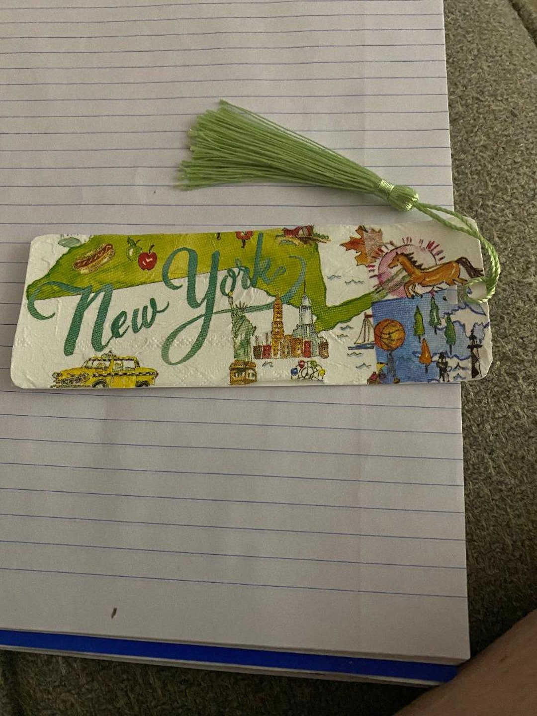 Bookmark Handmade With State and Graphics New York - Etsy