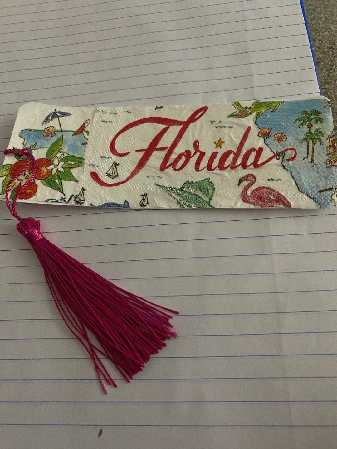 Bookmark Handmade With State and Graphics Florida - Etsy