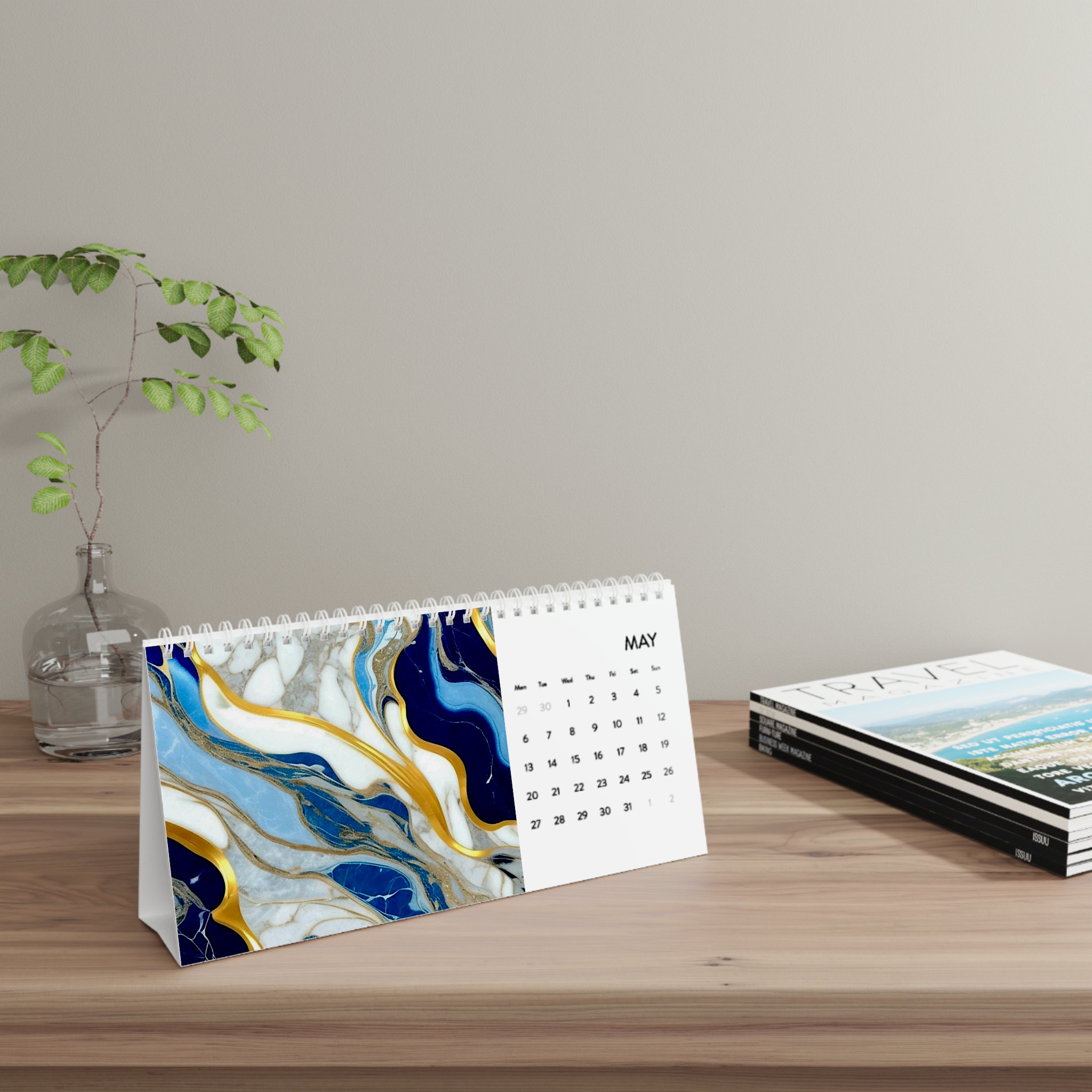 Desk Calendar 2024 Marble Design, Marble Calendar 2024 sold by