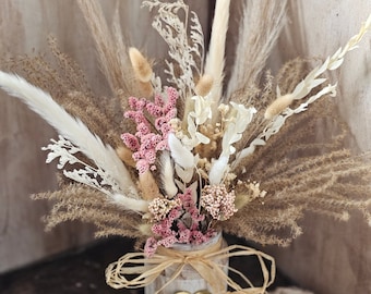 Dried Flowers Gift in vase,Pampas Grass Bouquet,Dried Flower Arrangement,Mixed Pampas Grass,Boho Flower Bouquet,Boho decor,Birthday Flowers