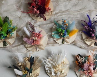 Bulk dried flower mini bouquet party favour,Boho bouquet favours mini,Magnet favours,Dry flower bouquet favours for guests,wedding favours