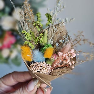 Bridesmaid proposal Bulk dried flower mini bouquet hen party favor,Boho bouquet favors mini,Magnet favors bulk,Dry flower bouquet for guests