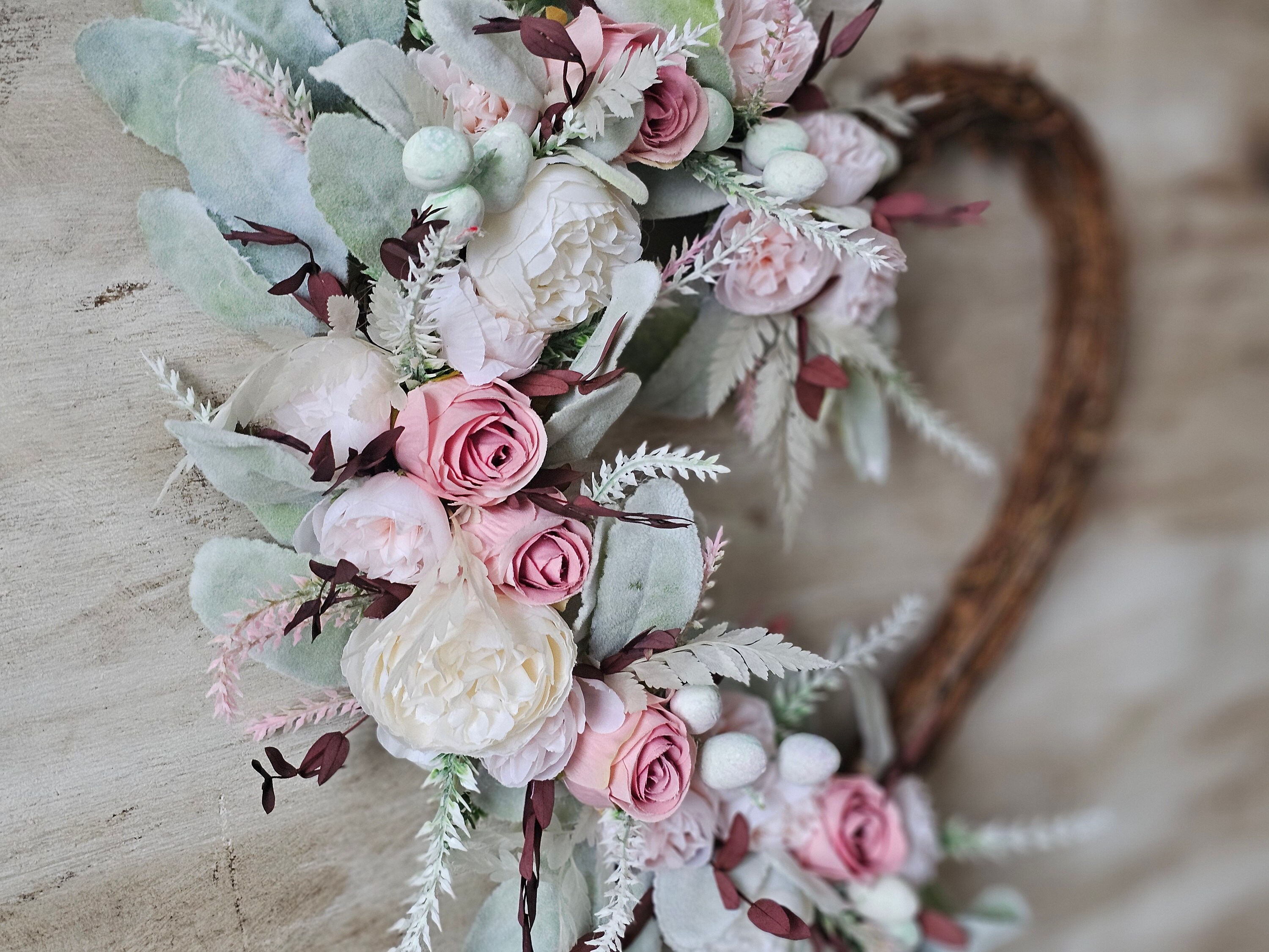 Ghirlande Floreali Artificiali Da Parete (3 Pezzi) - Rose Finta Seta In Doppio Colore, Per Matrimoni E Casa - 3