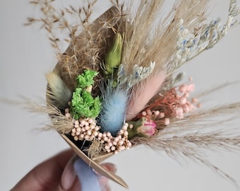 Bulk dried flower mini bouquet party favor,Boho bouquet favors mini,Magnet favors bilk,Dry flower bouquet favours for guests,wedding favors