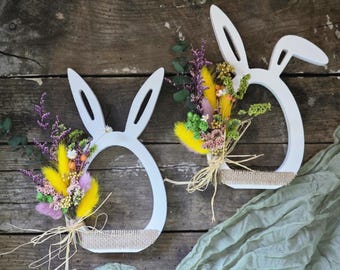 Confezione Da 3 Coniglietti Pasquali Floccati – Centrotavola Primaverile Pastello – Decorazioni Per La Casa