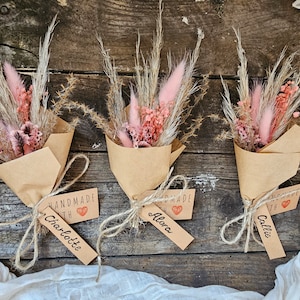 Bomboniere per bouquet di fiori secchi all'ingrosso, bomboniere per bouquet Boho mini, biglietti da visita bomboniere per matrimonio, bouquet di fiori secchi per gli ospiti, matrimonio in spiaggia