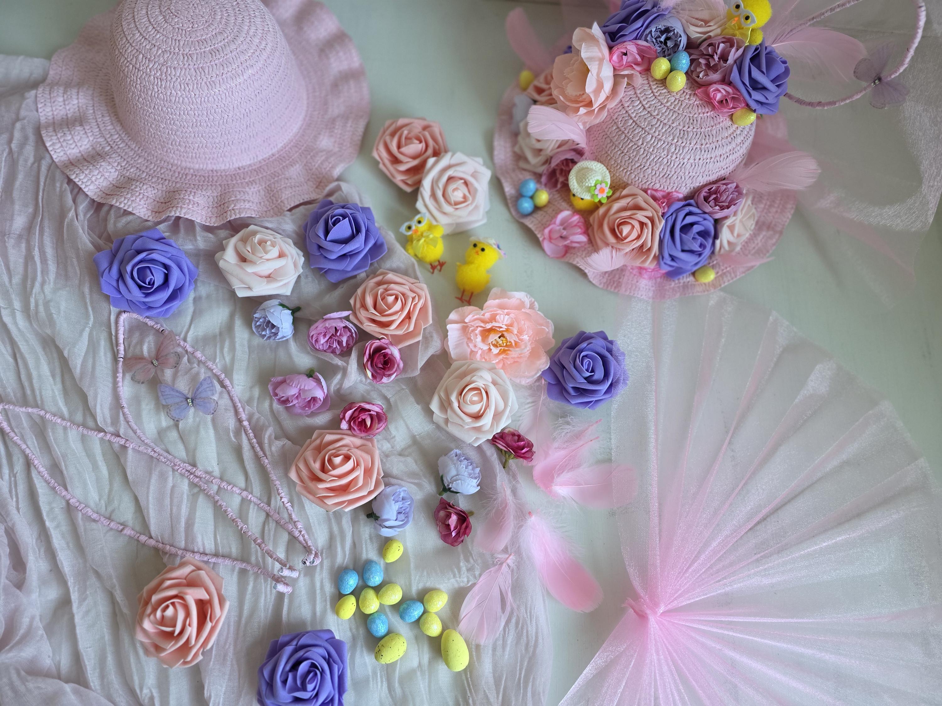Kit Cofano Pasquale Fai-da-te: Cappello Pasquale Con Decorazioni Per Bambini