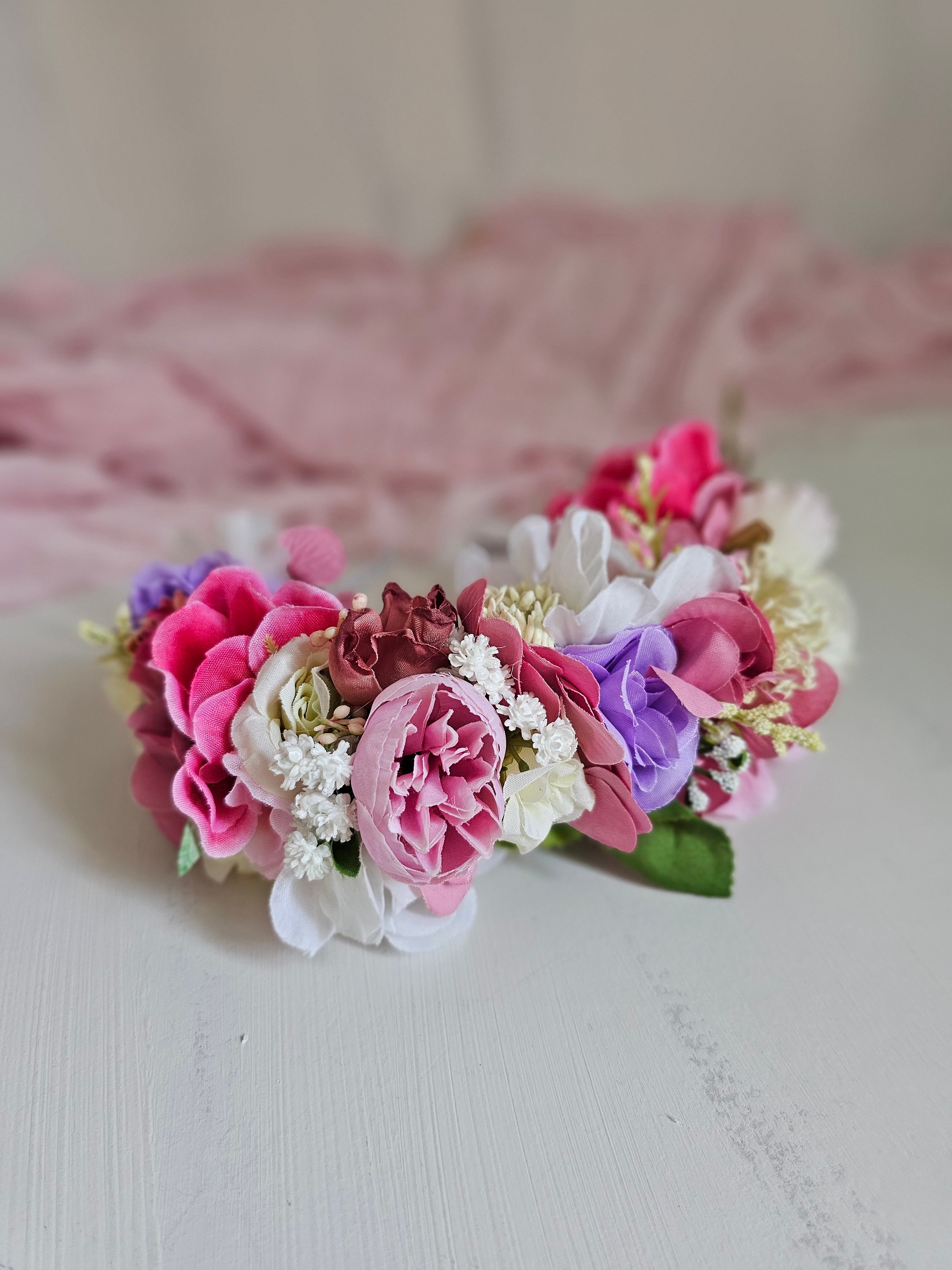 Flower Headband,floral Headband,bright Flower Crown,silk 