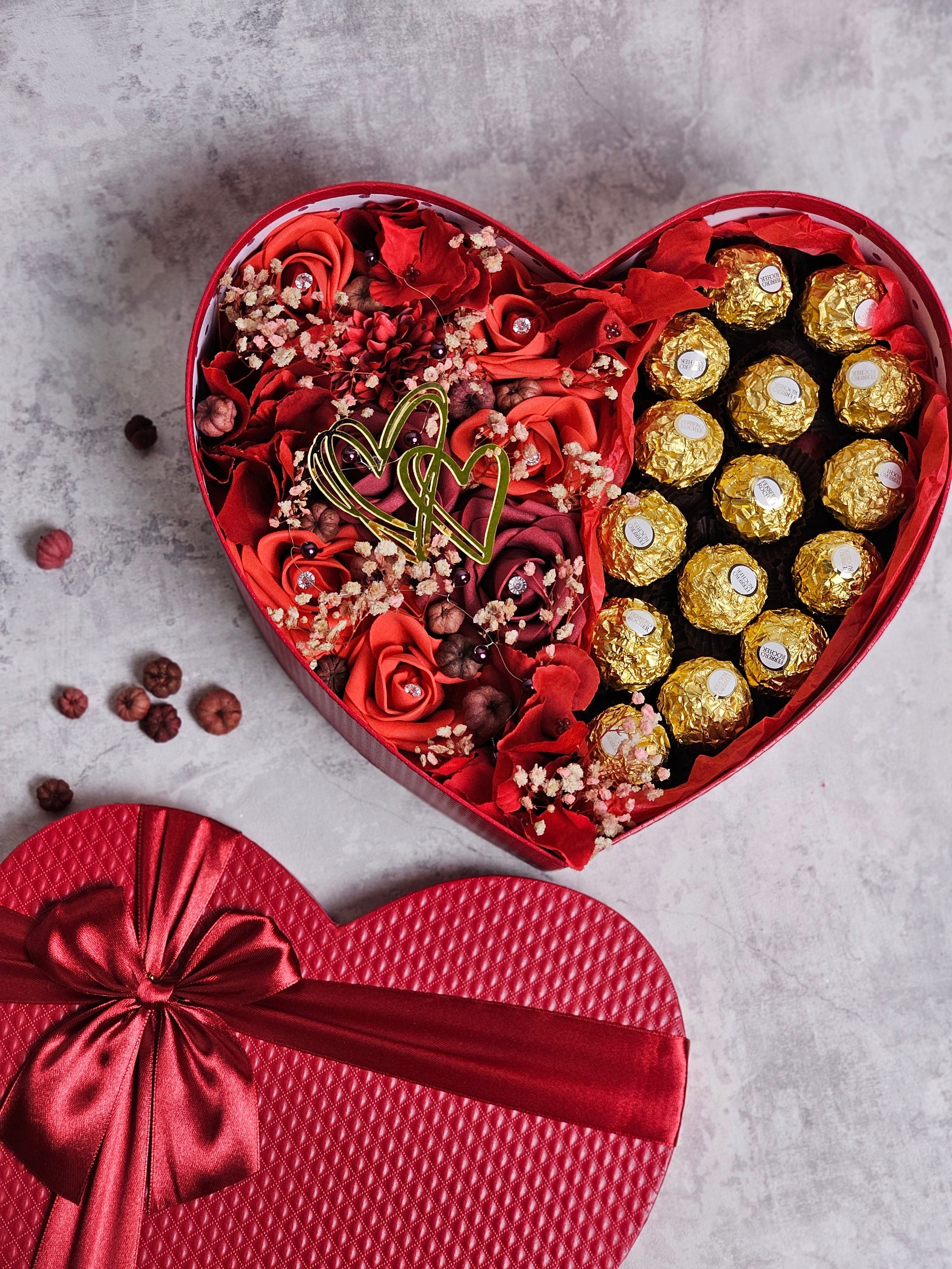Orsacchiotto di rosa orso rosa per le donne della mamma regali delle sue ragazze della madre orsacchiotto di rosa fatto a mano rosa san valentino regali di compleanno orso rosa scatola (rosso
