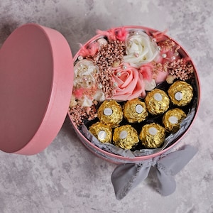 Scatola Ombra Personalizzata Con Fiori E Nomi - Regalo Per Mamma, Compleanno, Anniversario, San Valentino - Foto 13