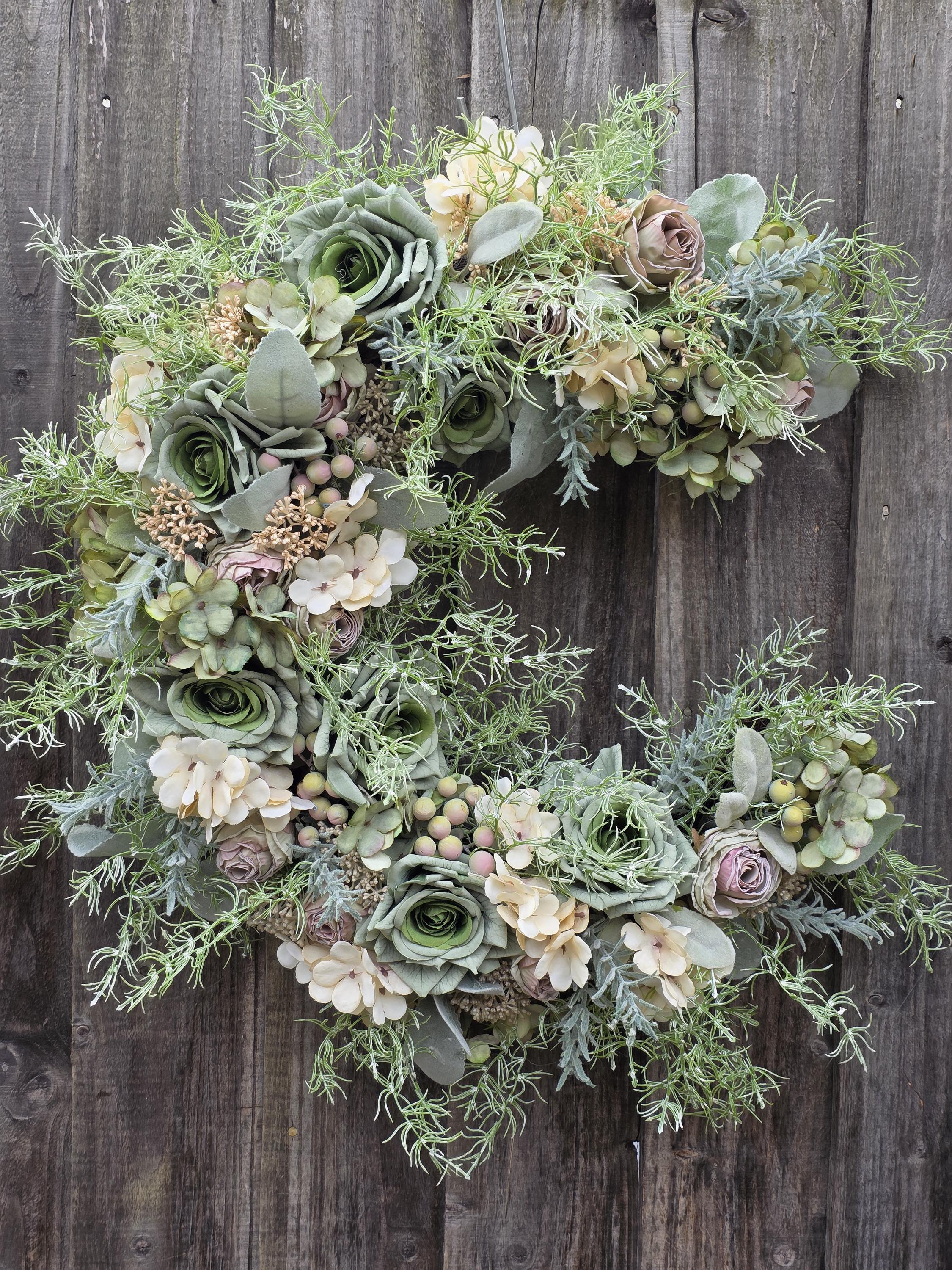 Ghirlanda da appendere, 12 pezzi, 1,1 m, con fiori artificiali, per casa, giardino, feste, matrimonio, decorazione (12, viola