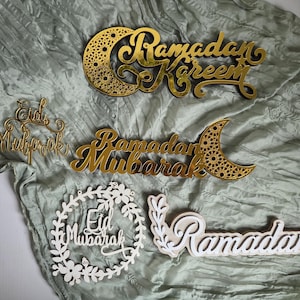 Eid Mubarak gold ornament,Eid table decor,Eid Mubarak display sign,Ramadan Kareem home decor,Ramadan wood sign,Ramadan Gift,Gold Eid Gifts
