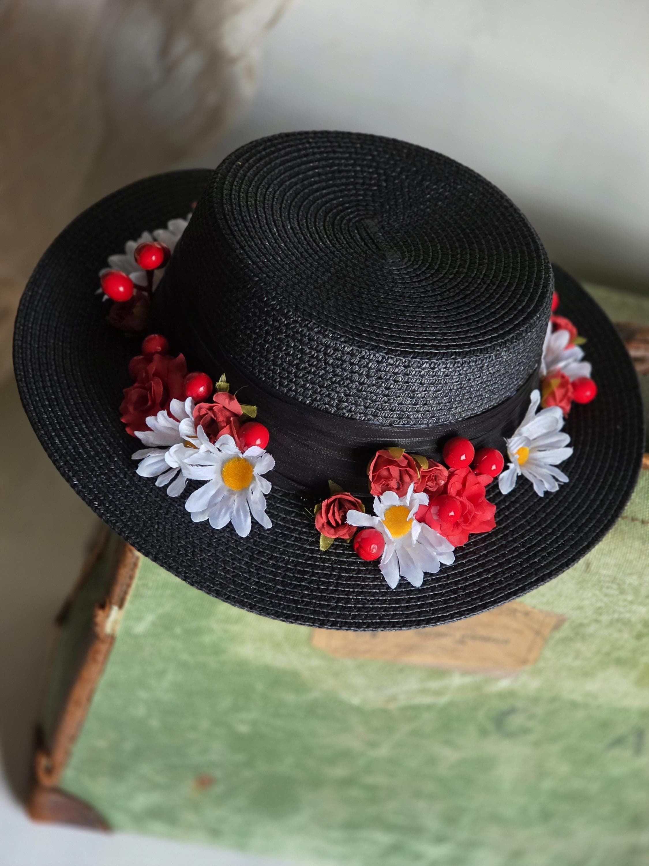 Mary Poppins Jolly Holiday Costume Hat,mary Poppins Hat,kids Dress