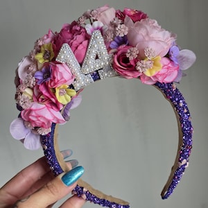 Flower headband,Birthday number flower crown,Birthday Crown,girls Party head dress, Birthday hair accessories,Flower headpiece for women