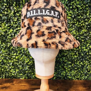 Fluffy Rave Bucket Hat - Cheetah/Leopard Print - by PLURfect Studios