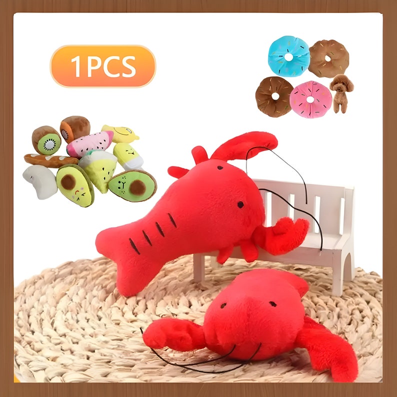Crab Plush Toy, Crab Plush Doh Toys, Crab Stuffed Dog Toy, Shrimp Toy ...