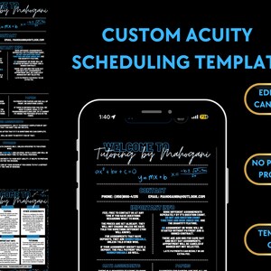 Editable Acuity Scheduling Template, 5 Editable Banners