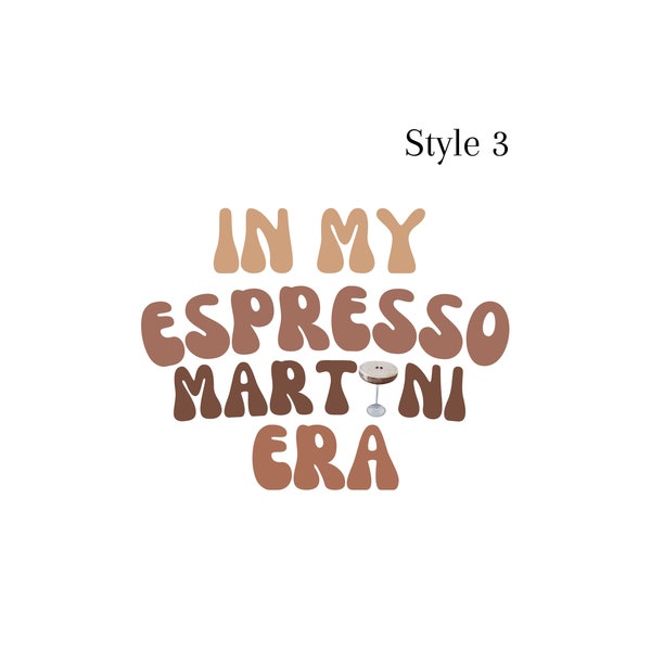 Espresso Martini Era Vinyl Sticker, Espresso Martini Lover, Espresso Martini Vinyl Sticker Style 3