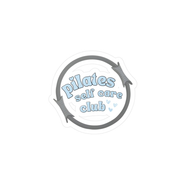 Pilates Self-Care Club Vinyl Decals, Pilates Sticker, Self care club sticker