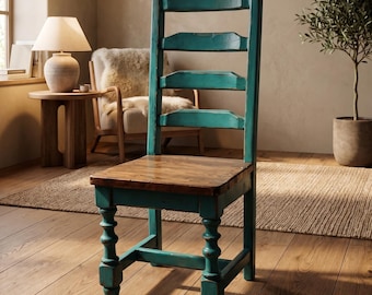 Sonora Chair, Handmade Rustic Solid Wood Accent Chair, Rustic Solid Wood Living Room Furniture, Handmade Solid Wood Seating.