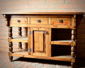 Turned Kitchen Island