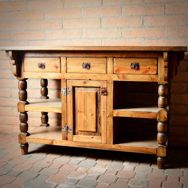 Turned Kitchen Island