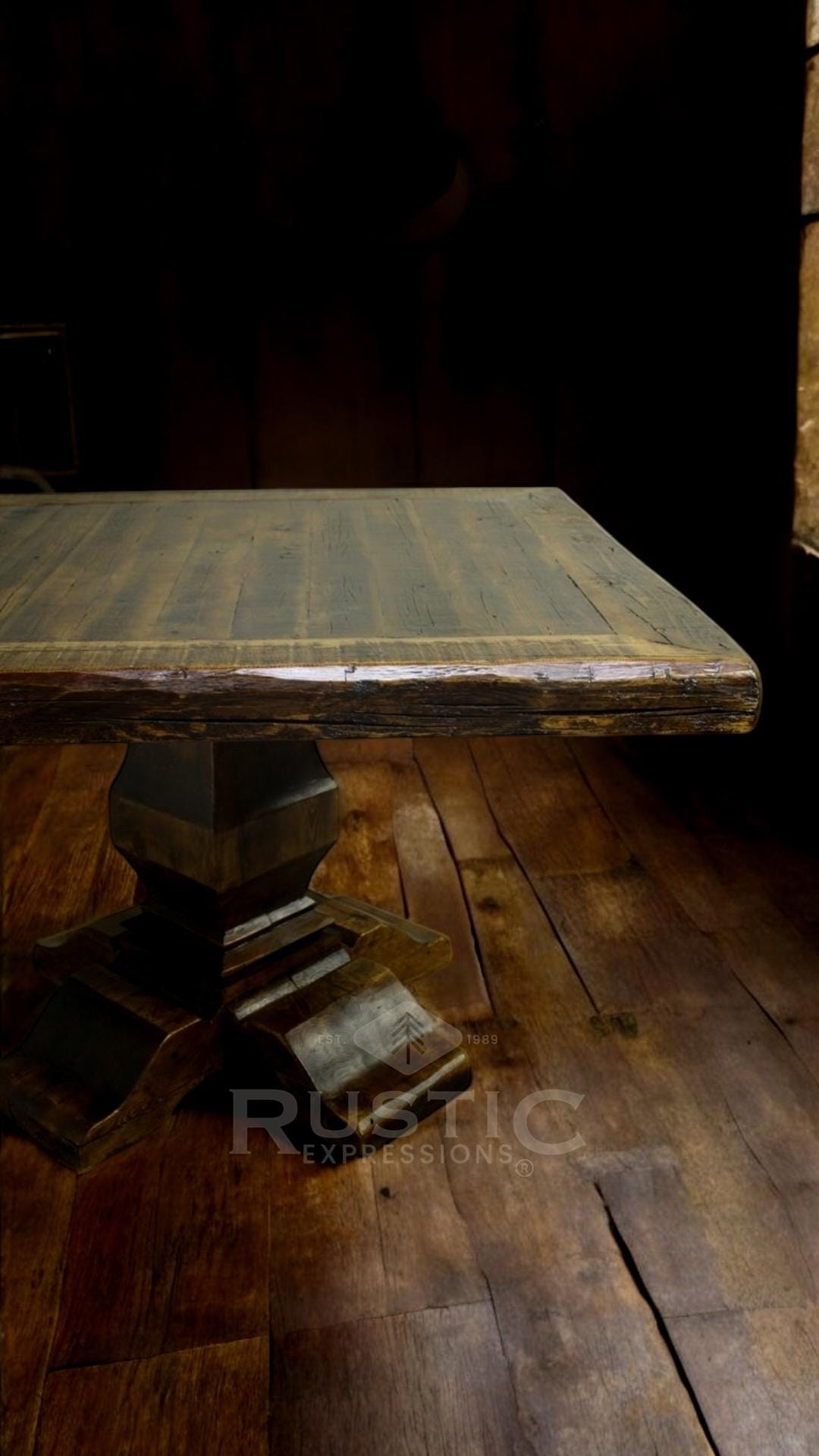 Old Fashion Square Dining Table | Solid Wood, Reclaimed Wood, Custom ...