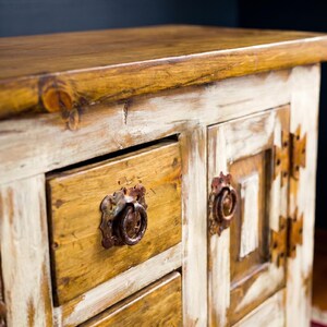 Mini Pokemon - Rustic Wooden Console Table for Living Room & Entryway - Handmade Vintage Mexican Decor image 7