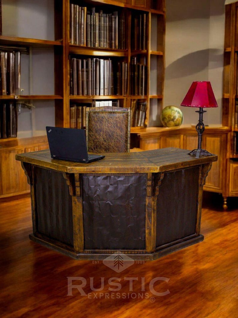 Workdesk Angel Old Fashion Angel Desk, Handmade Old Fashion Wooden Office Table ...