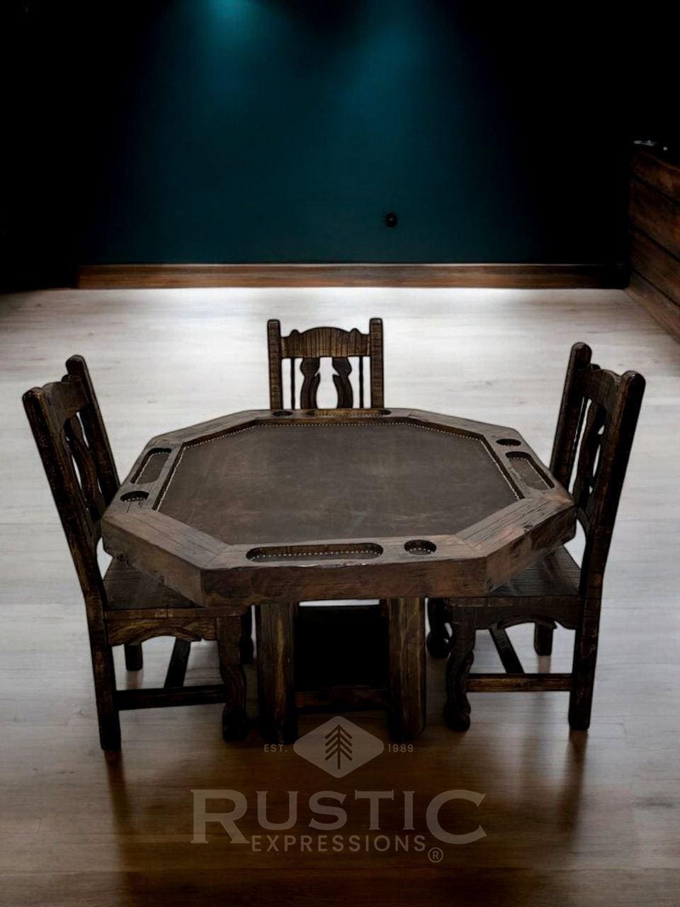Rustic Poker Machine Old Fashion Poker Table, Rustic Poker Table, Handmade Wooden Game Table ...