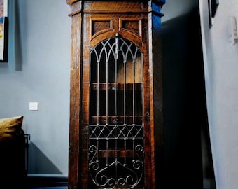 Old Fashion Frontera Armoire, Rustic Solid Wood Storage Cabinet, Solid Wood Bedroom Storage