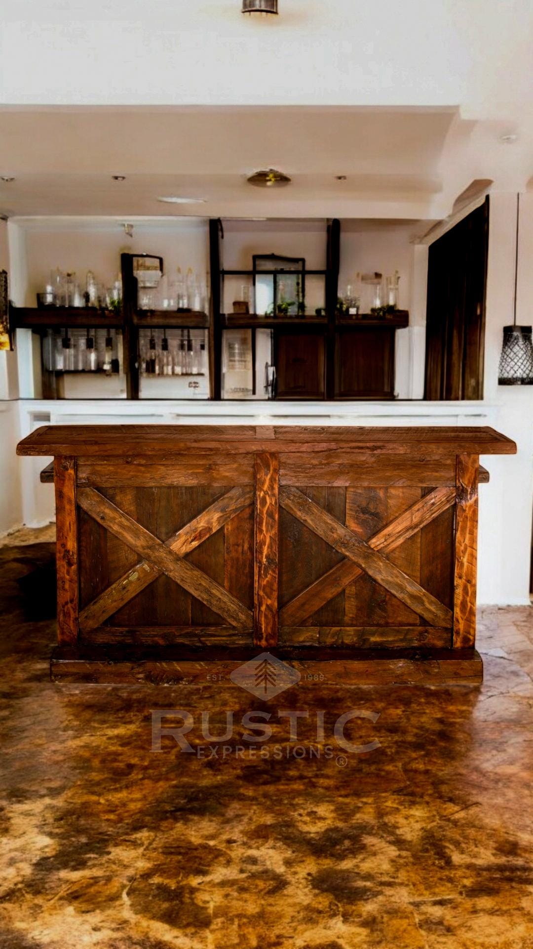 Old Fashion Bar, Handmade Rustic Bar for Home, Vintage Industrial Bar ...