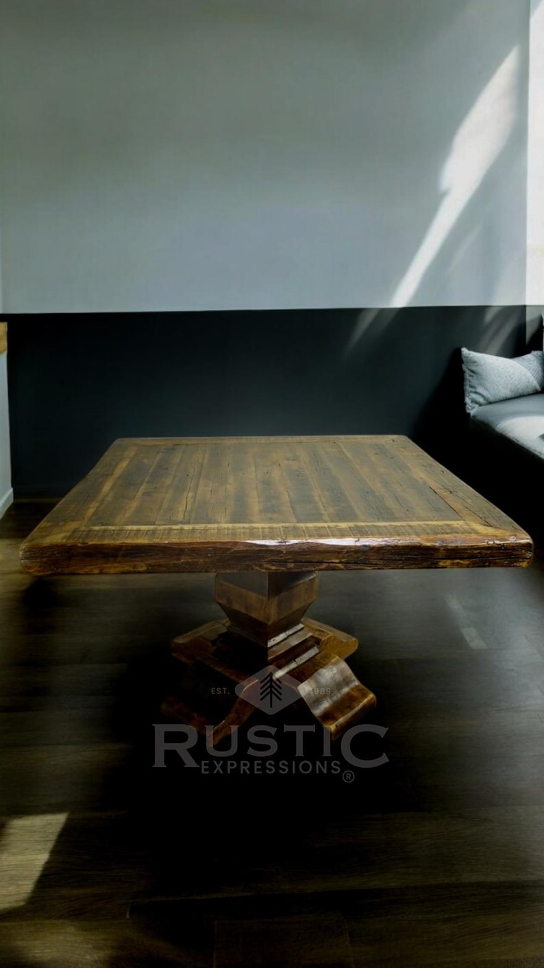 Old Fashion Square Dining Table | Solid Wood, Reclaimed Wood, Custom ...