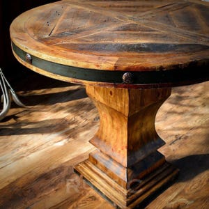 Old Fashion Hacienda Bar Table, Farmhouse Pub Table for Home Bar, Western Style Bar Table, Bar Table for Rustic Home Decor.